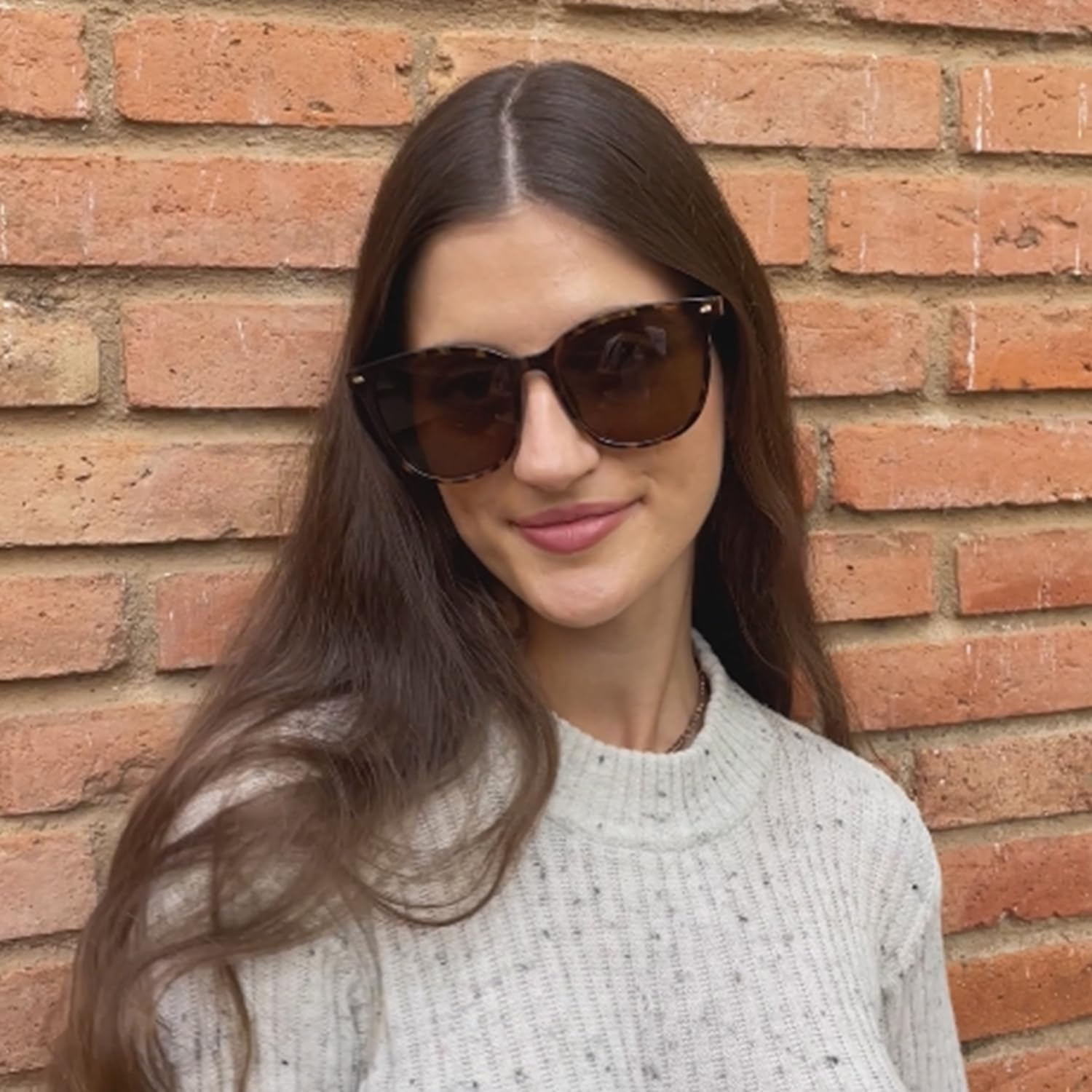 

Модные солнцезащитные очки HASFOX с зеркальными линзами для женщин, поляризованные и с защитой от УФ-излучения, классические квадратные очки H1851, C06 Tortoiseshelll Frame / Brown Polarized Lens