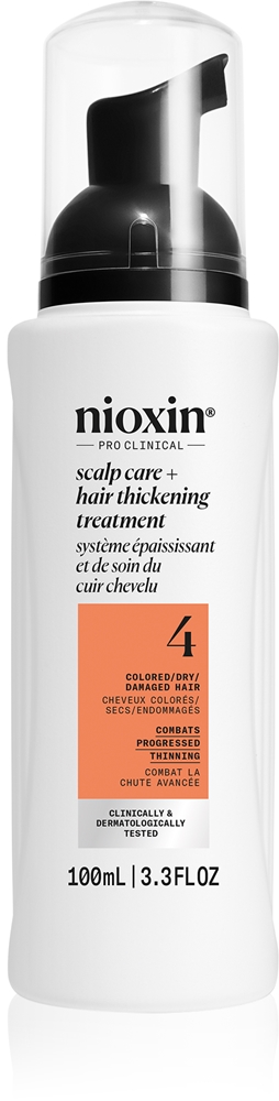 

Система 4 для ухода за кожей головы и волосами, утолщающая волосы, для заметно истонченных, тонких и химически поврежденных волос Nioxin, 100 мл