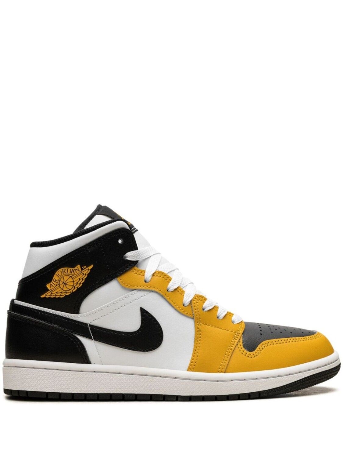 

Кроссовки Jordan Air Jordan 1 Mid, желтый/черный/белый