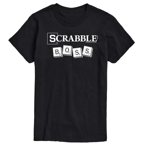 

Мужская футболка с принтом Scrabble Boss Hasbro, черный