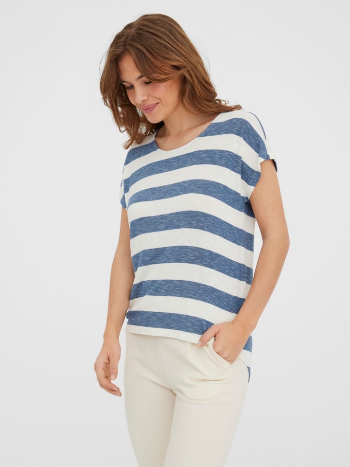 

Футболка Vero Moda, цвет weiß-dunkelblau