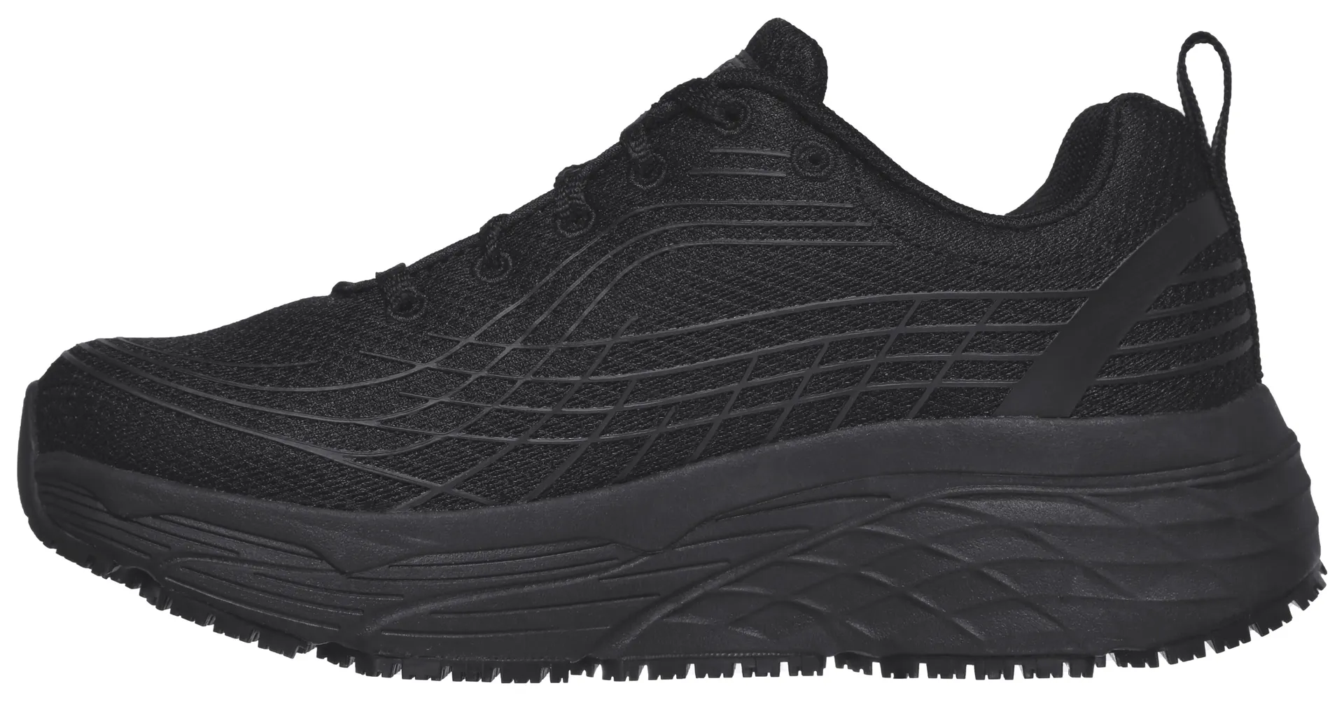 Рабочая обувь Skechers "MAX CUSHIONING ELITE SR", обувь на шнуровке для общественного питания, пригодна для машинной стирки, черный — фото 4