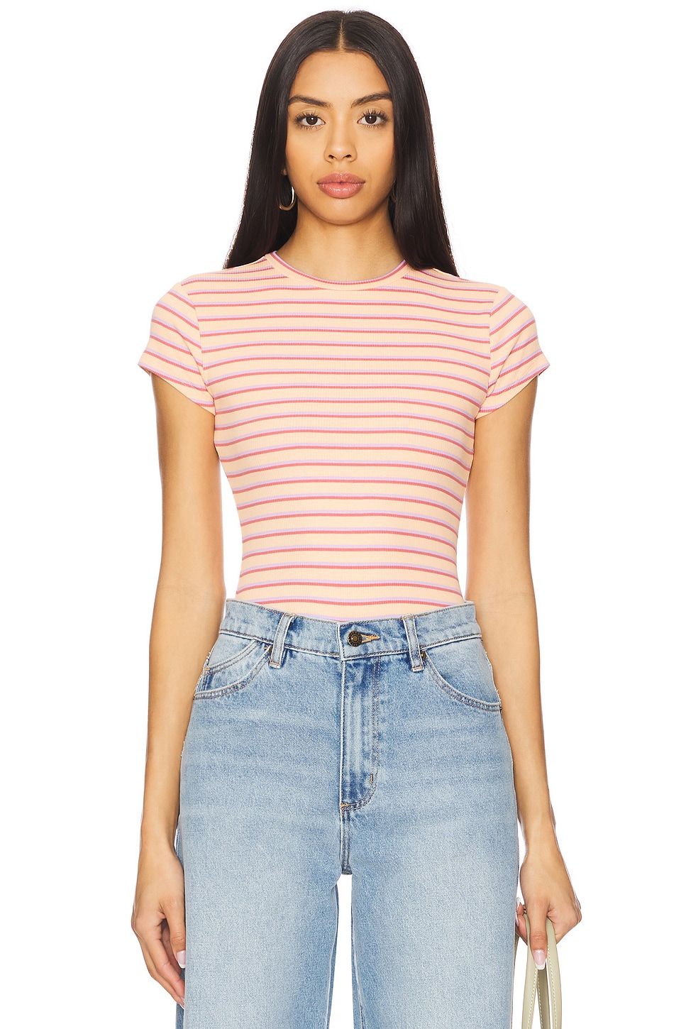 

Футболка Madelyn Lovers And Friends, orange multi stripe
