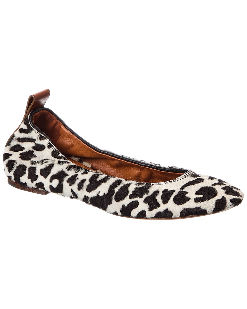 LANVIN Avec балетки из телячьей шерсти, белый