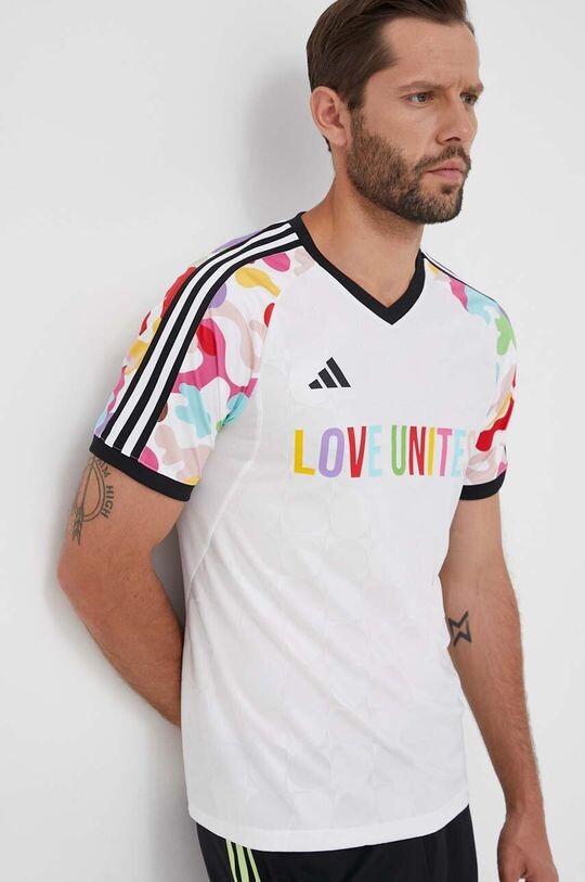 

Тренировочная футболка Pride Tiro adidas Performance, белый