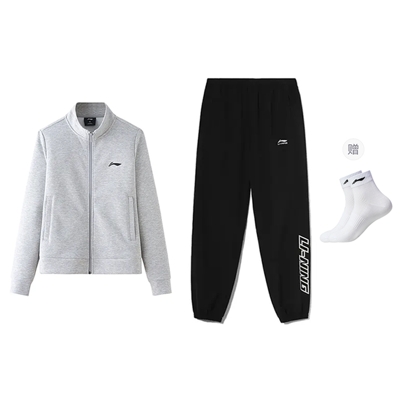 

Li-Ning Casual Sportswear Unisex Coin Gray+Black
