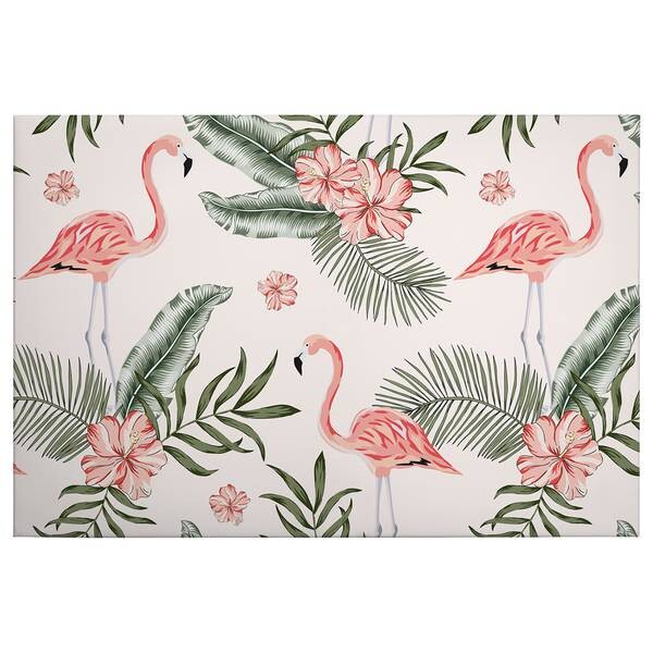 

Картина на холсте A.S. Création Flamingos Tropical Vibes цвет pink/grün