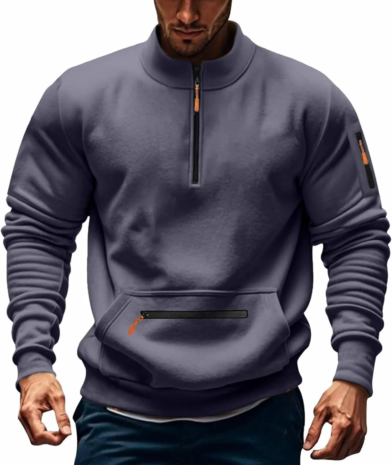 

Толстовка Quarter Zip с подкладкой из флиса и карманами Bakgeerle