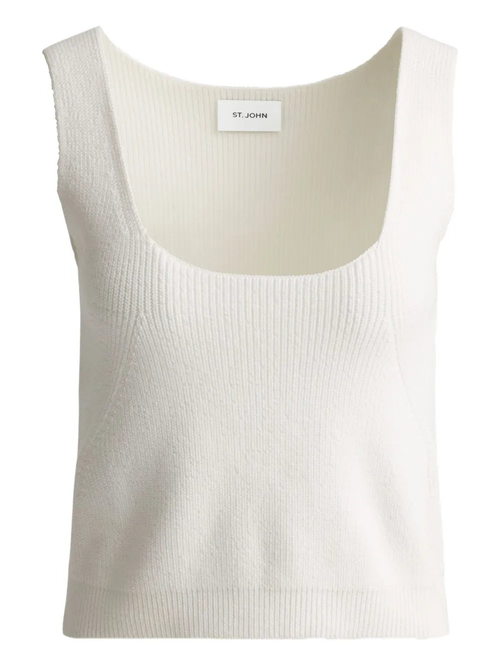 

Майка из ребристой вязки с круглым вырезом St. John, белый