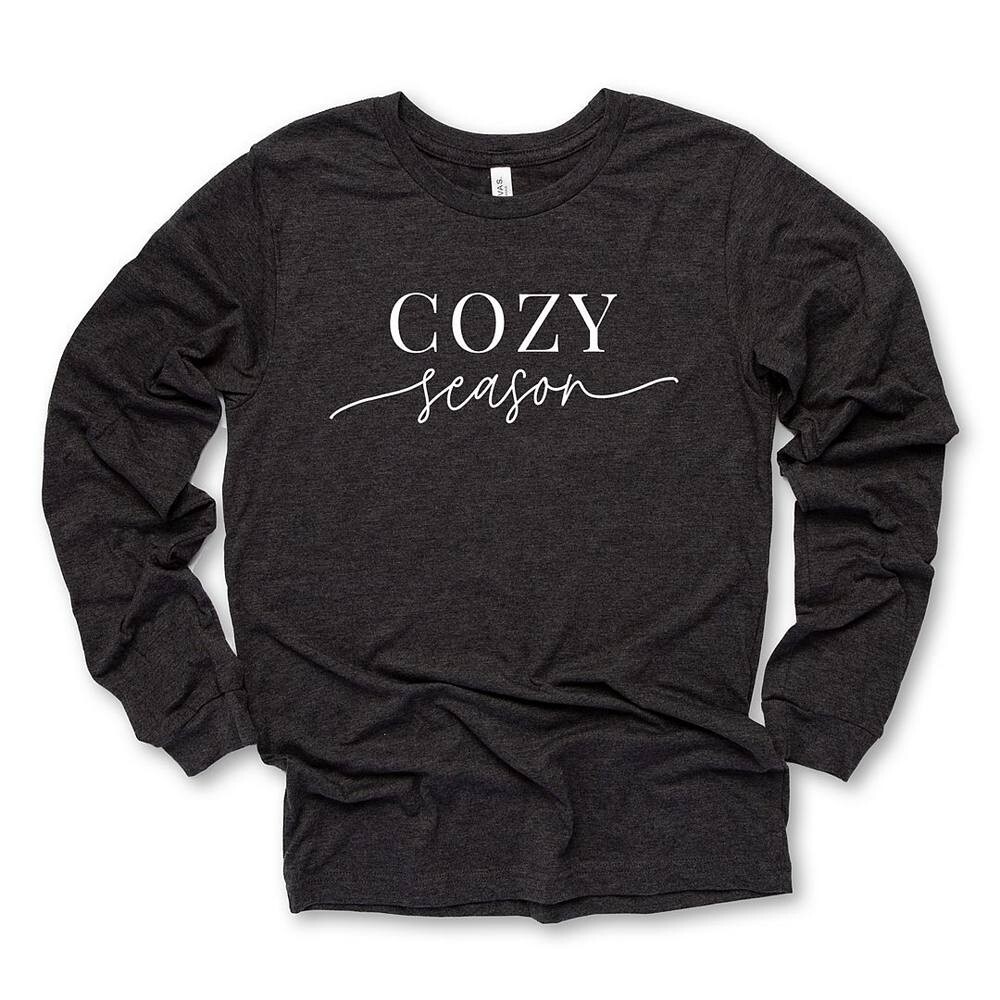 

Футболка Cozy Season с длинными рукавами и рисунком Simply Sage Market, цвет Charcoal