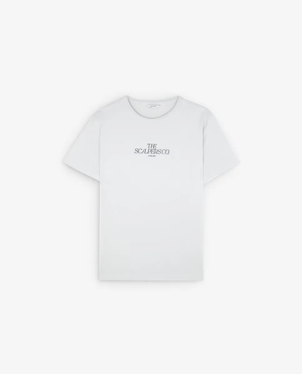 

Мужская хлопковая футболка стандартного кроя Scalpers, серый