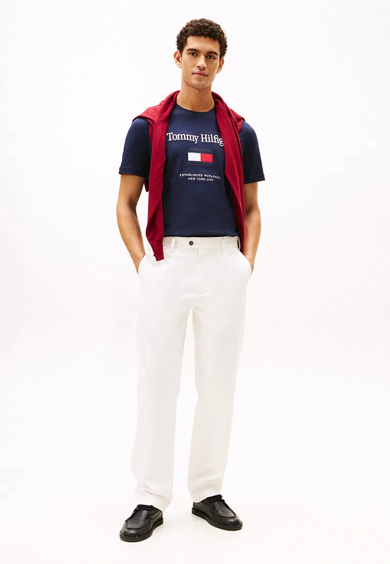 Футболка с вышивкой, Tommy Hilfiger, цвет Desert Sky — фото 3
