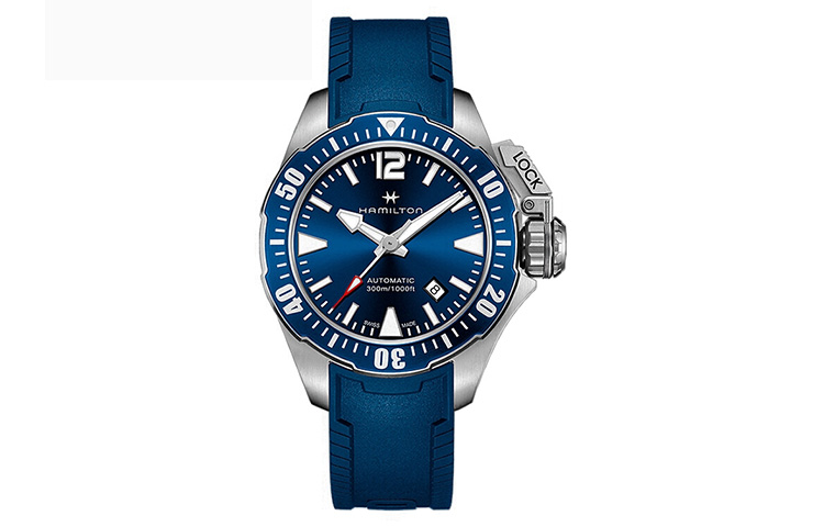 

Hamilton Часы Men's Watch, Blue Dial Rubber Band