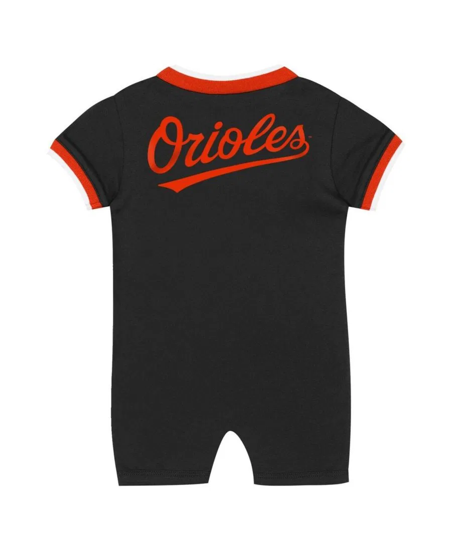 Детский черный комбинезон Baltimore Orioles для мальчиков и девочек Outerstuff — фото 3