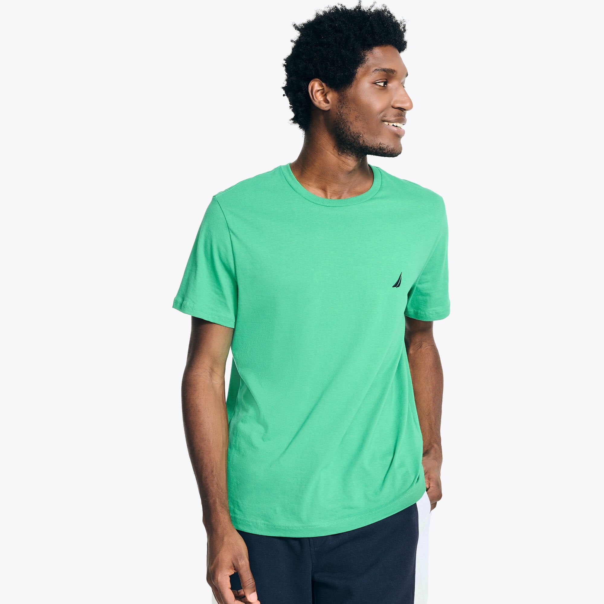 

Футболка мужская Nautica Solid с круглым вырезом, цвет parrot green