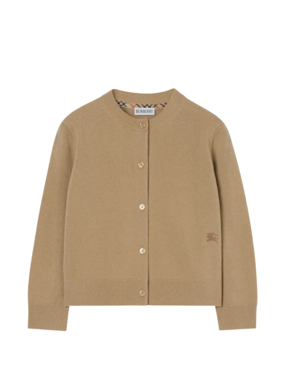 Кашемировый кардиган Burberry Kids, нейтральный