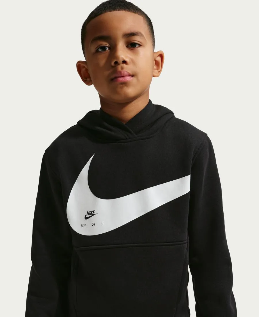 Толстовка с длинными рукавами Sportswear Club для мальчиков и девочек 7-20 лет Nike, черный/белый — фото 4