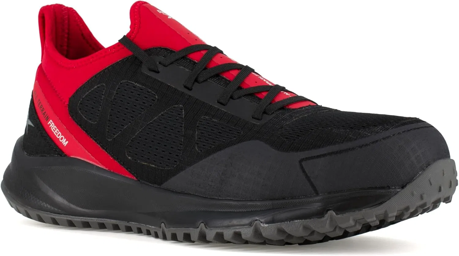 Мужские защитные кроссовки Reebok Safety for All Terrain для обеспечения безопасности, черный/красный