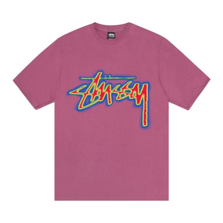 

Футболка Stussy Thermal Stock Tee, розовый
