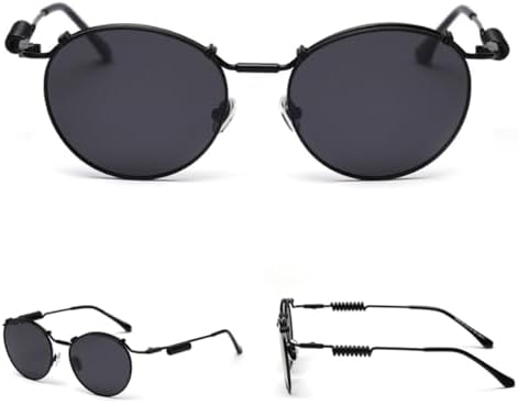 

Поляризованные круглые солнцезащитные очки для женщин в стиле панк, весенние винтажные солнцезащитные очки для мужчин, солнцезащитные очки с защитой от УФ-излучения UV400 MTZJH, C30