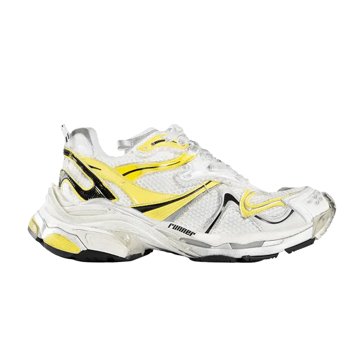 

Кроссовки Balenciaga Runner Sneaker Worn-Out - White Yellow, белый