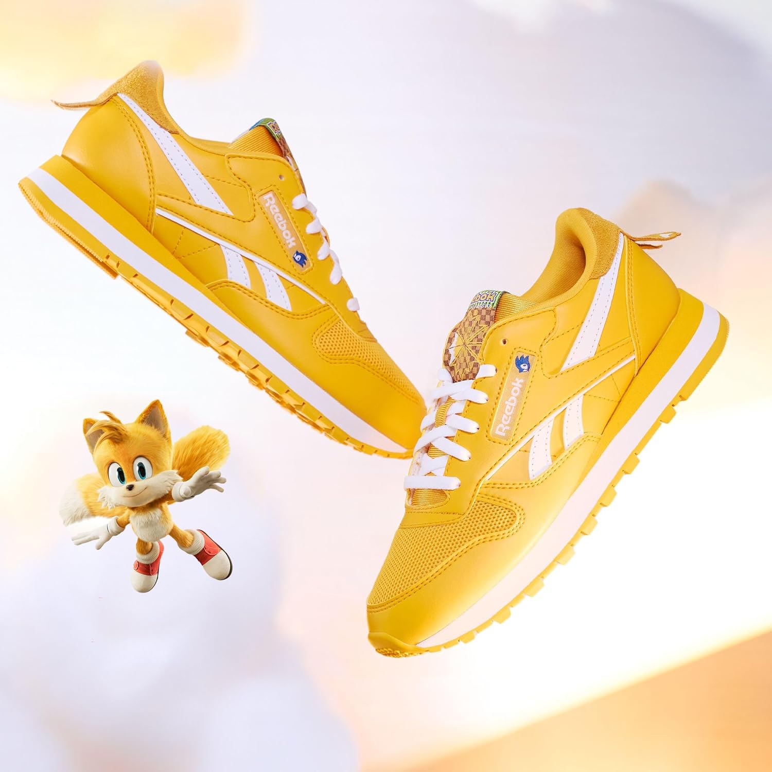 Детские кроссовки Reebok Sonic Kids Classic Leather Step N Flash (унисекс), белый — фото 4