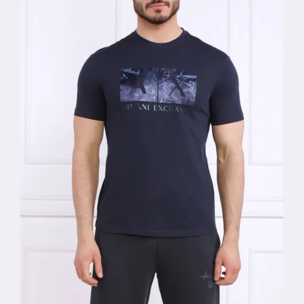 

Футболка стандартного кроя Armani Exchange, синий