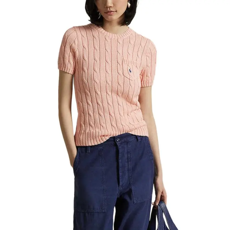 Polo Ralph Lauren SS25 Вязаный свитер женский светло-розовый — фото 3