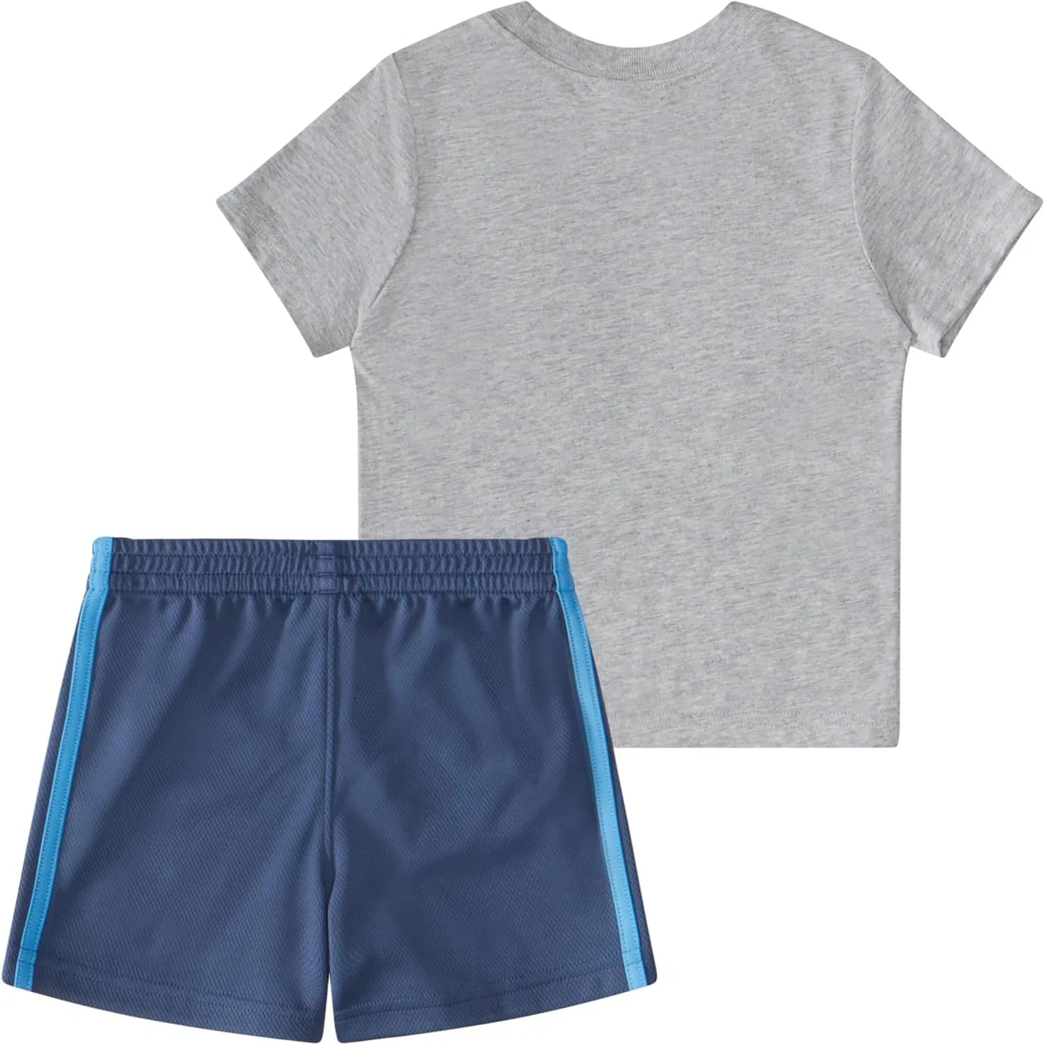 Комплект из хлопковой футболки с коротким рукавом и шорт Adidas для мальчиков, Gray Heather — фото 2