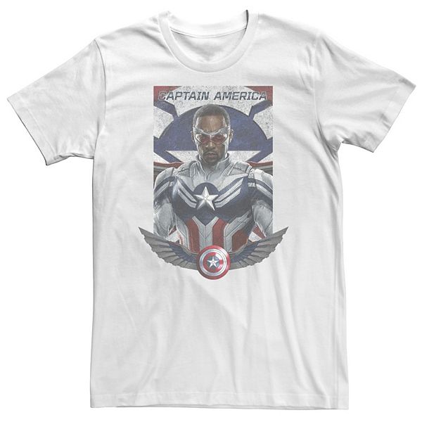 

Футболка с портретом и логотипом Captain America Wings из сериала "Сокол и Зимний солдат" Big & Tall Marvel