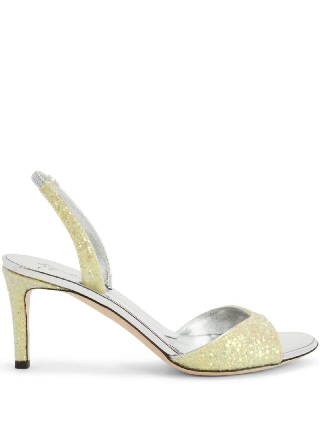 Giuseppe Zanotti босоножки Lilibeth 70 с блестками, желтый