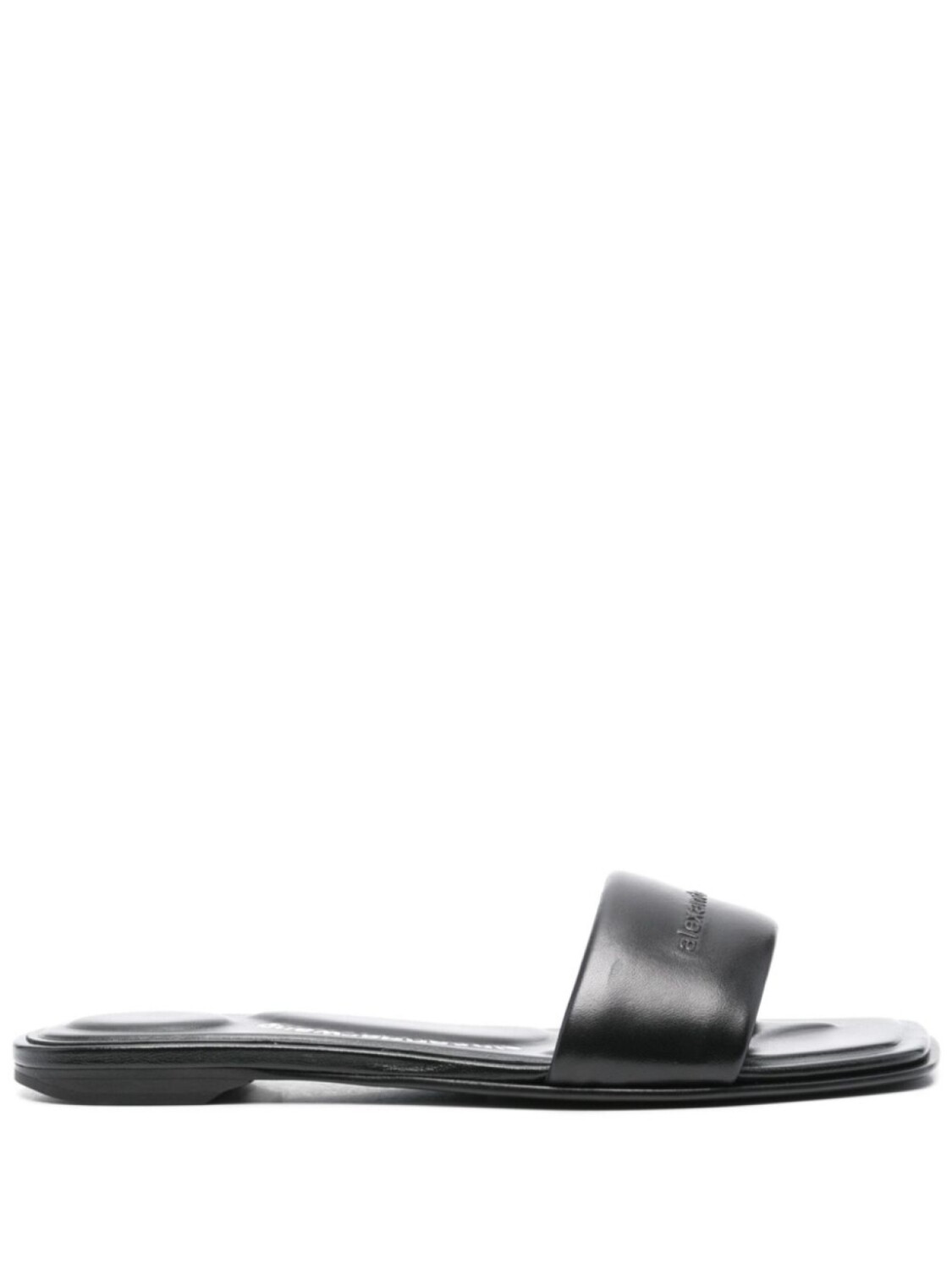 Слайды с тисненым логотипом Alexander Wang, черный