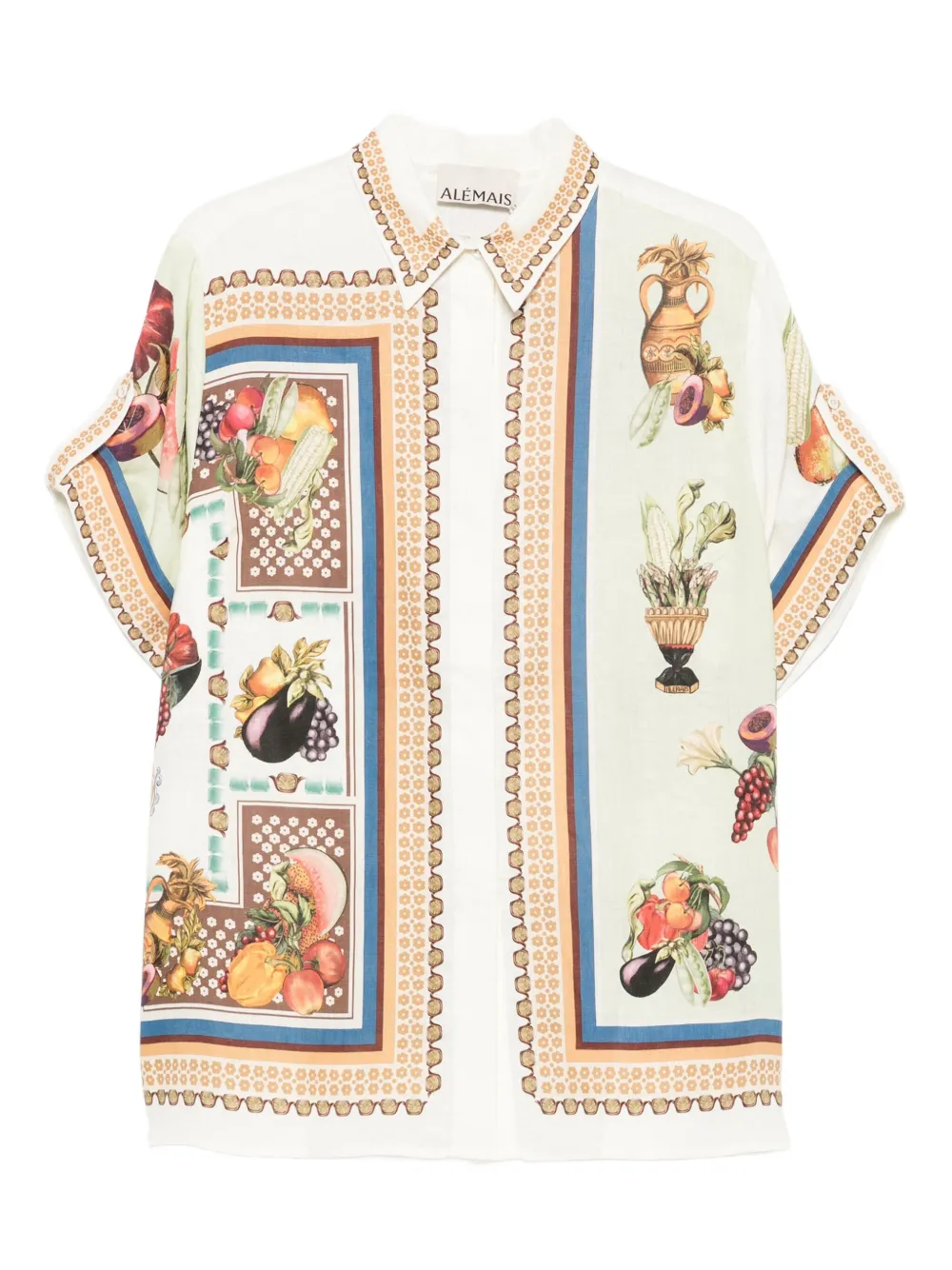 

Рубашка Mercado с короткими рукавами и принтом ALEMAIS, белый