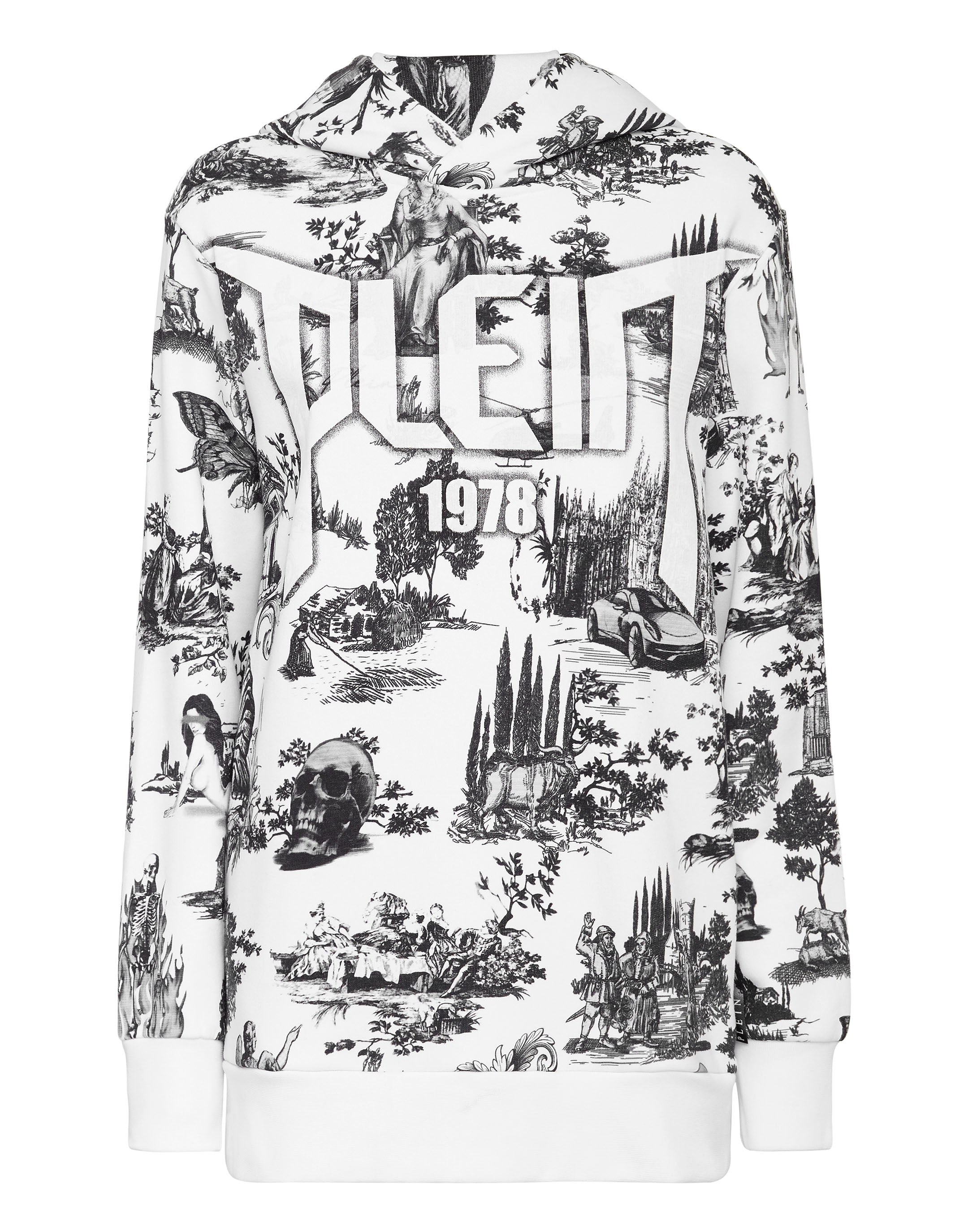 

Толстовка с капюшоном En PLEIN air PHILIPP PLEIN, белый/черный