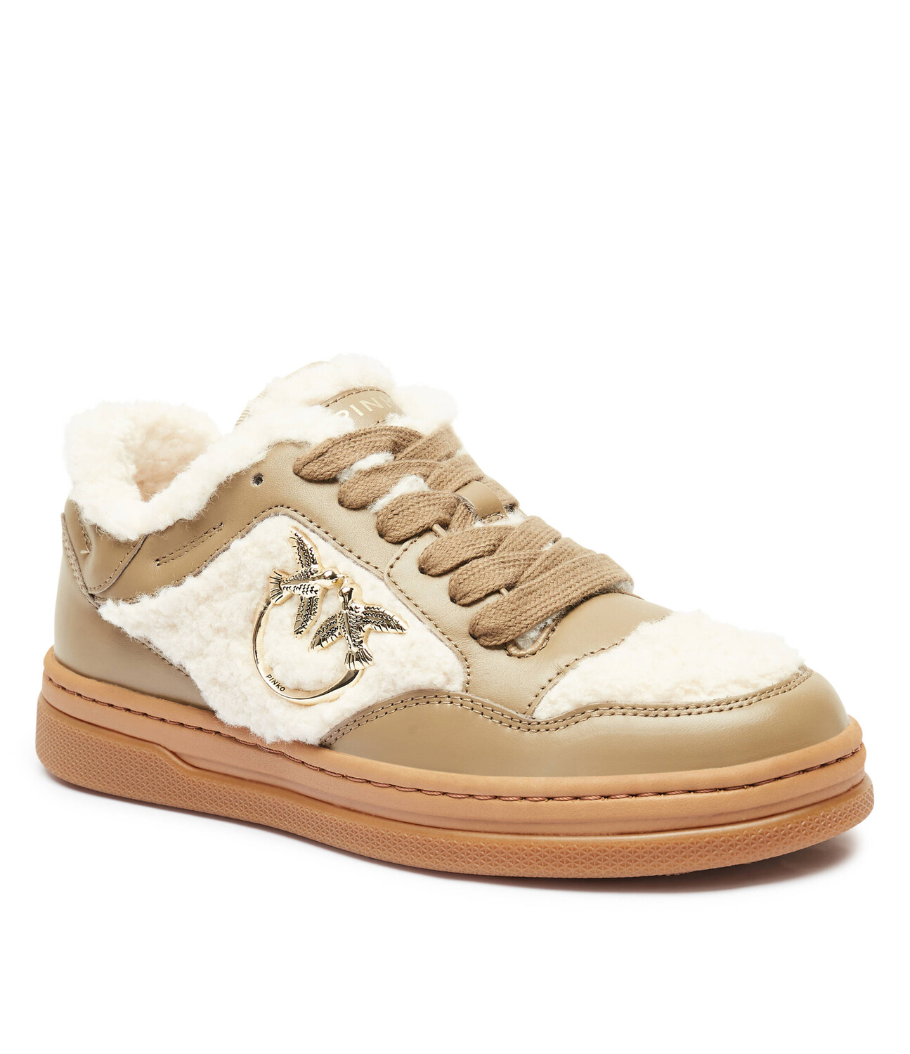 

Кеды Pinko MANDY 01 shearling, оливково-зеленый