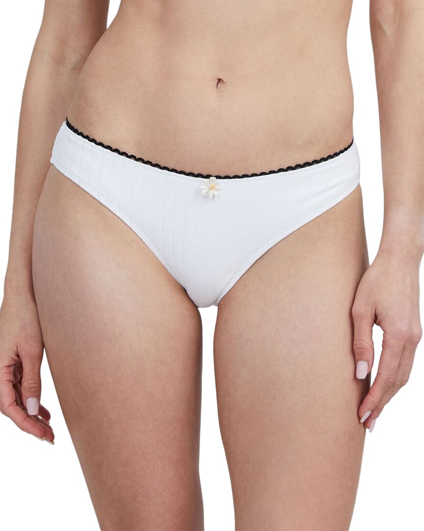 

Однотонные и полосатые плавки бикини Daphne Solid & Striped, белый