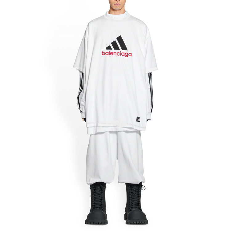 Футболка Adidas Unisex Oversized Balenciaga, белая — фото 4