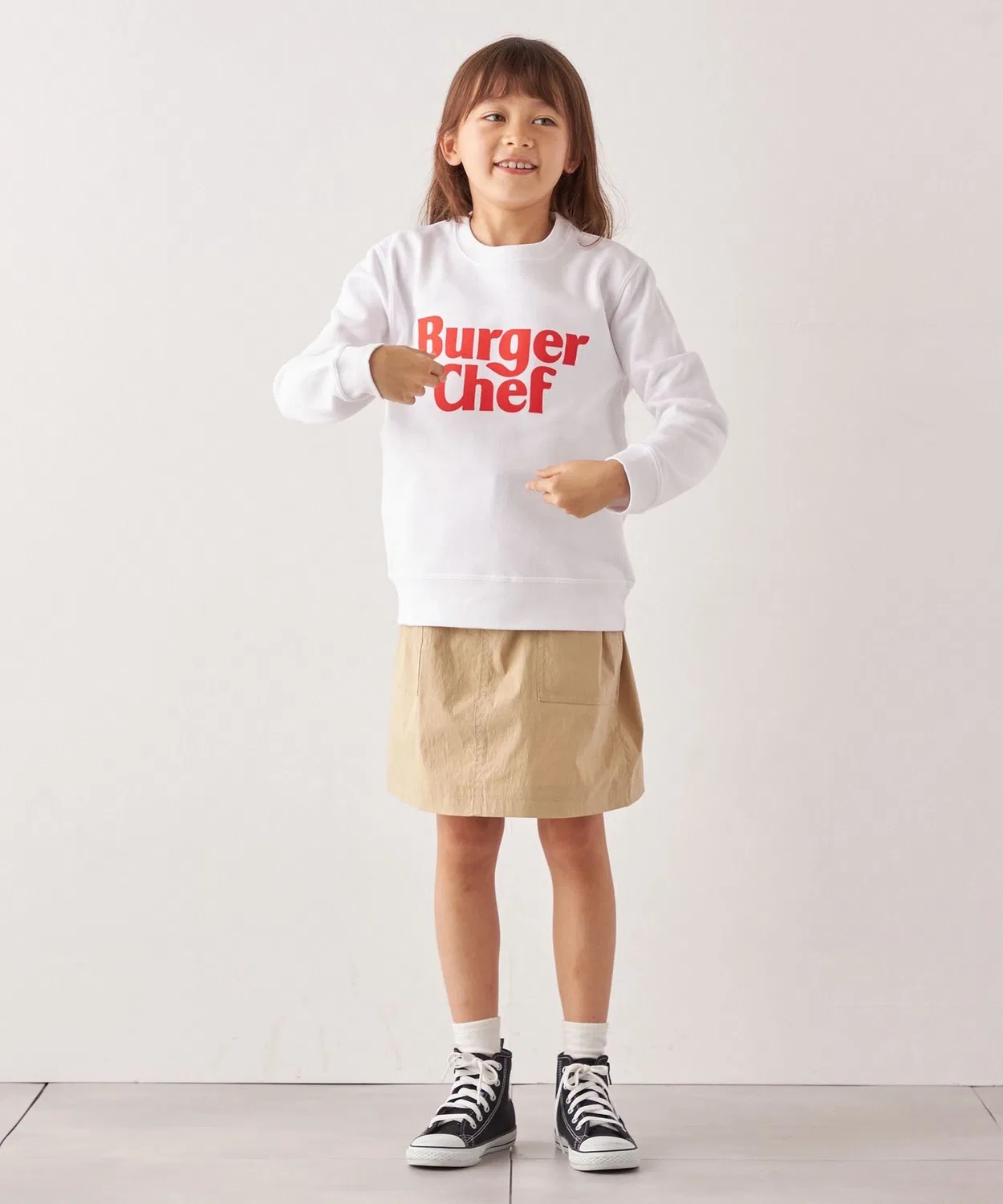 Детская толстовка Burger Chef с логотипом, белая — фото 3