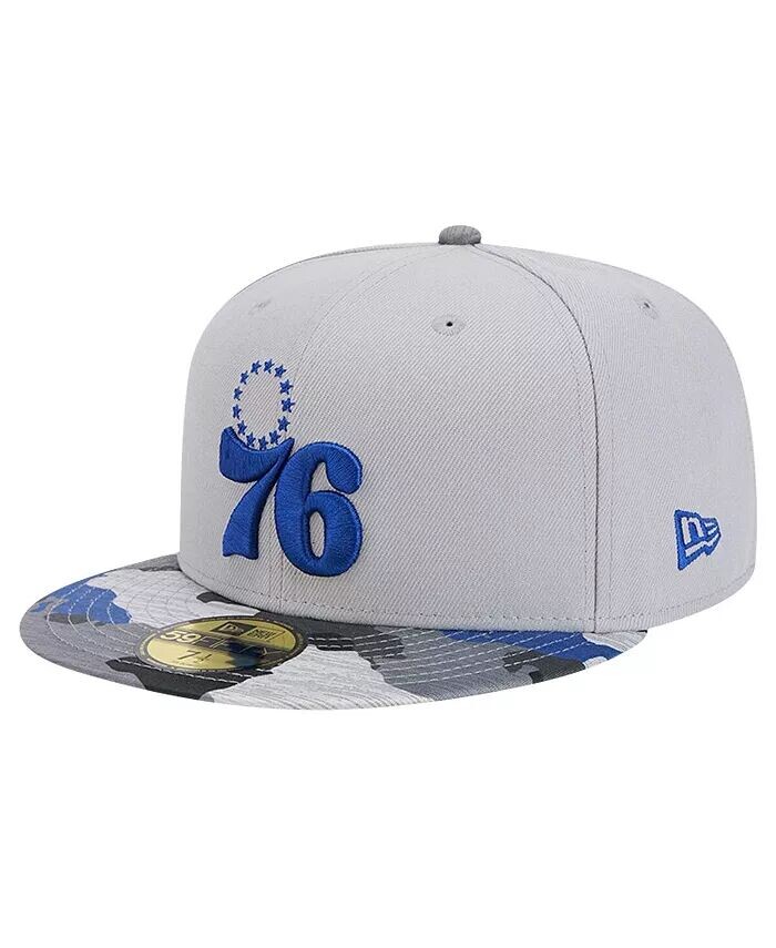 

Мужская серая кепка Philadelphia 76ers Active Color Camo Visor 59FIFTY Fitted New Era