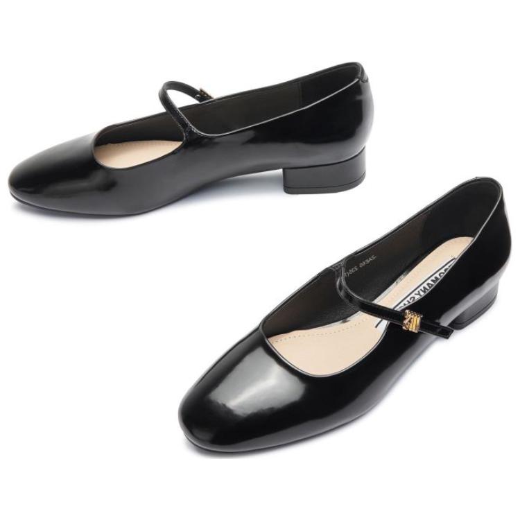 Туфли Мэри Джейн на массивном каблуке женские TOOMANYSHOES, черные — фото 3
