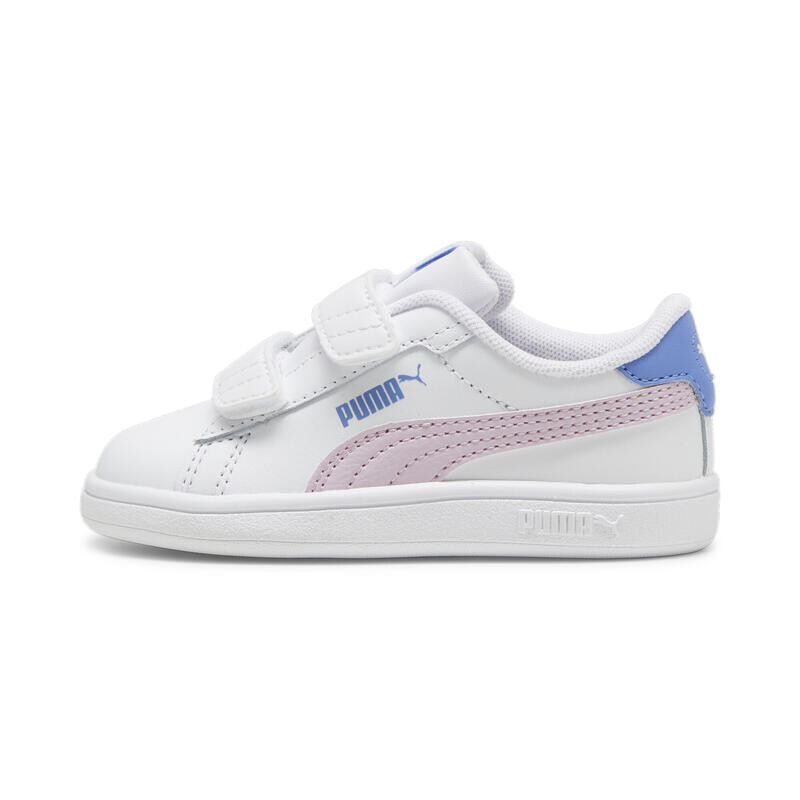 Детские кроссовки Smash 3.0 Leather V PUMA White Grape Mist Blue Skies Purple — фото 3