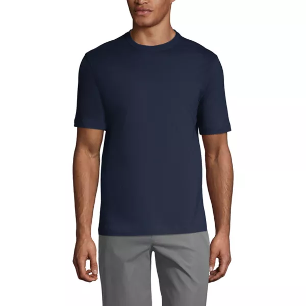 

Мужская базовая футболка с коротким рукавом для школьной формы Lands' End, синий