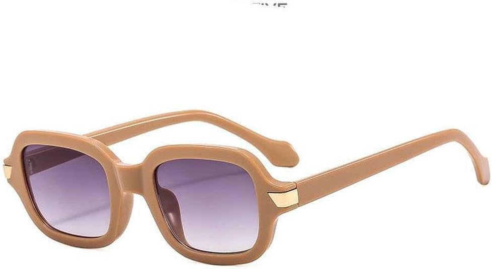 

Солнцезащитные очки в маленькой оправе для женщин, винтажные оранжевые прямоугольные солнцезащитные очки для женщин, женские очки конфетных цветов, Kh MTZJH, One Color