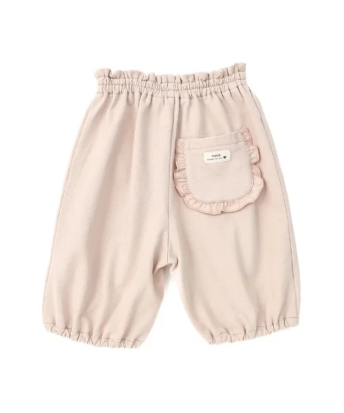 Детские штаны с резинкой и сборками n.o.u.s Gather Half Pant бежевые — фото 3