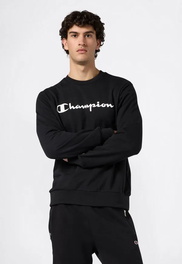 

Свитшот с круглым вырезом и надписью «screwneck script shop» Champion, Black, Черный, Свитшот с круглым вырезом и надписью «screwneck script shop» Champion, Black