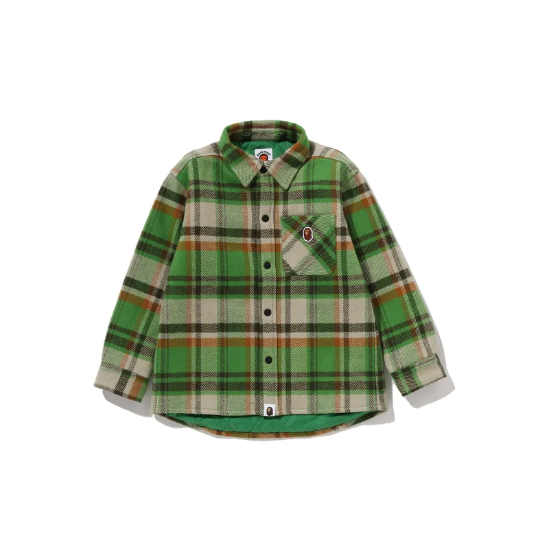 Рубашка FW25 для детей 3-7 лет A BATHING APE, зеленый GRX — фото 4