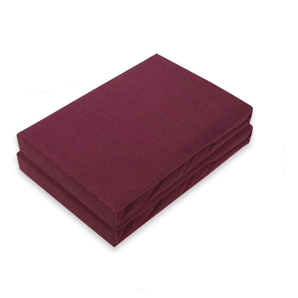

Простыня Brand Jersey, двойная упаковка, на резинке по всему периметру, 60 x 120 - 70 x 140 см Бордо Südseetraum