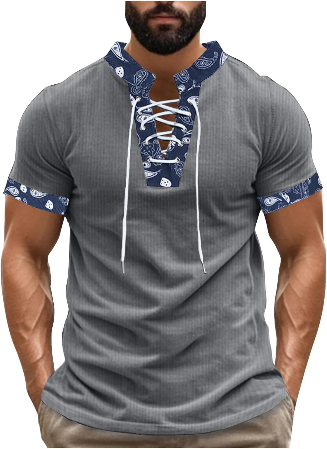 

Мужская футболка с воротником стойкой из вельвета, короткий рукав, в стиле винтаж Cambkatl