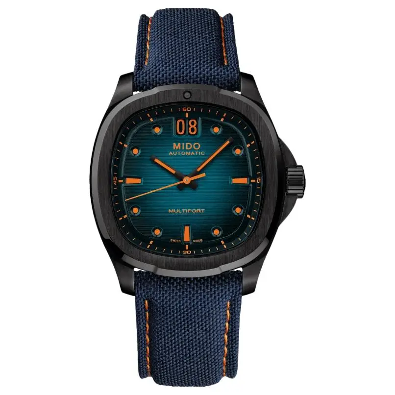 

MIDO Часы Helm Automatic Mechanical Movement Unisex Watch 39.2*40mm Blue Dial Stainless Steel Case Fabric Strap, Blue Dial