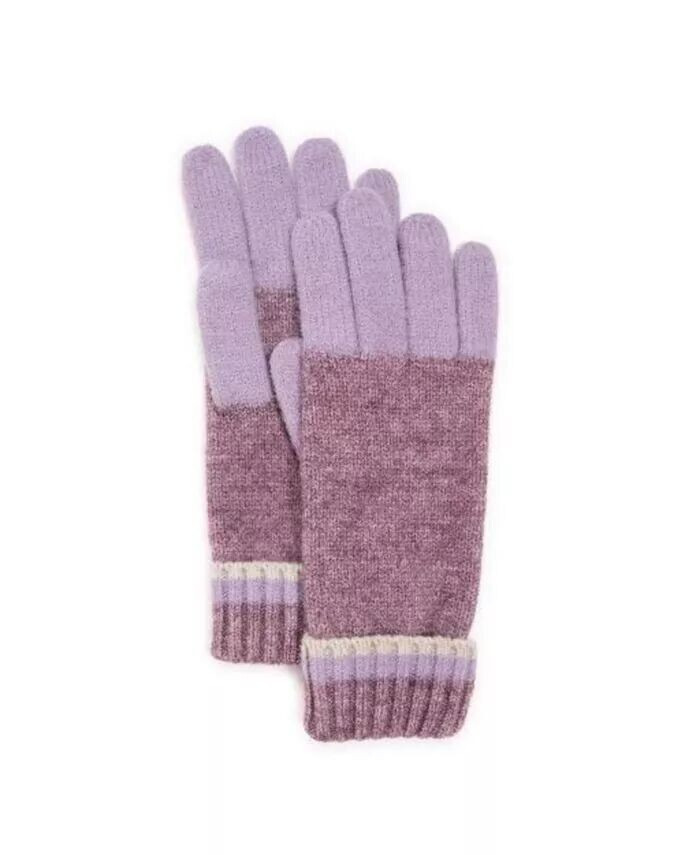 

Женские перчатки в рубчик с цветными блоками Muk Luks, фиолетовый